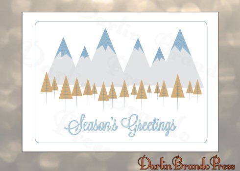 Holiday Card with Geometric Style
