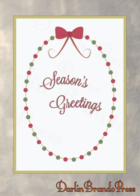 Holiday Card with wreath